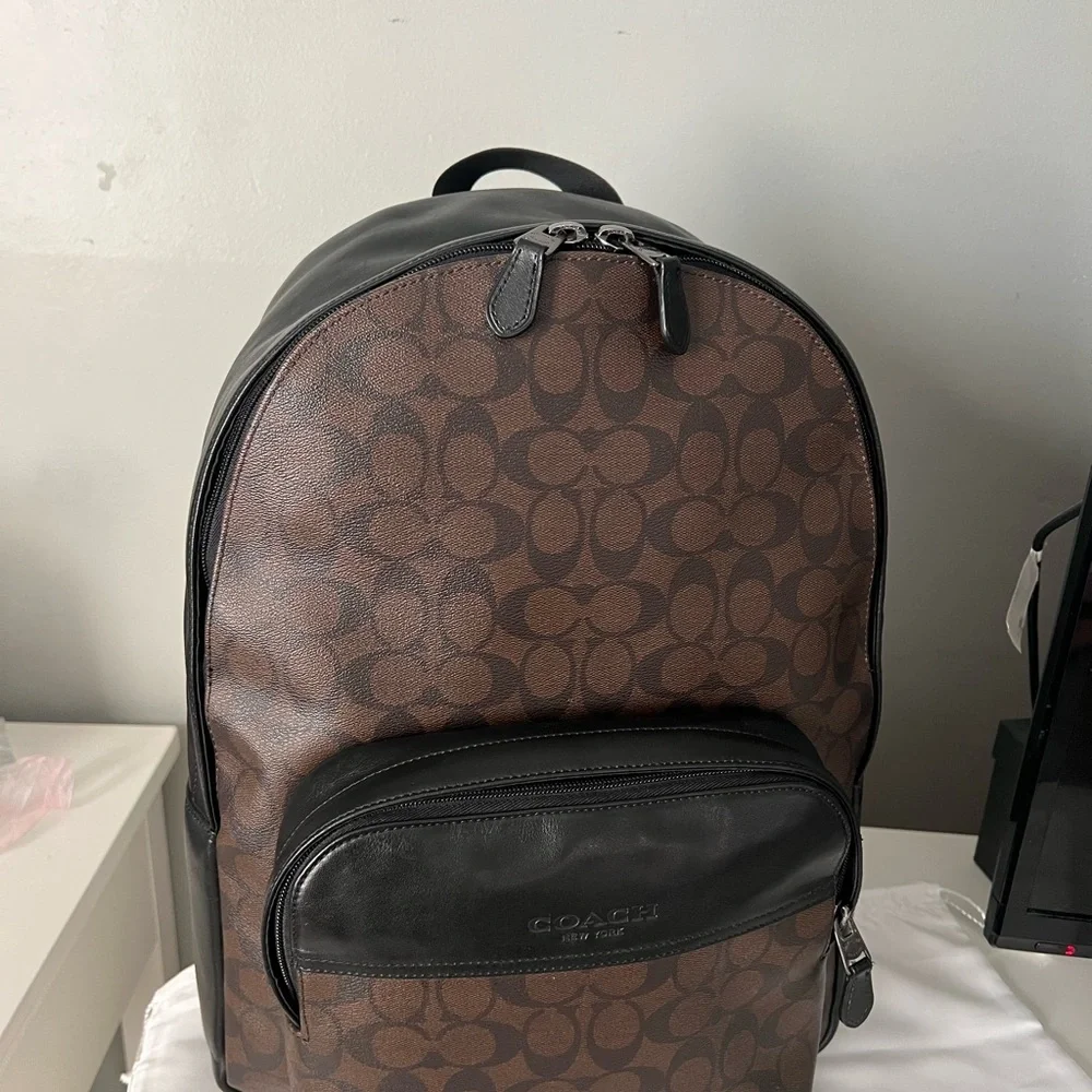 Coach Men's Brown and Black Backpack